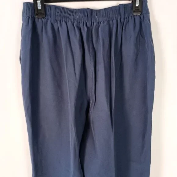 Nine West Women Blue Relaxed Fit Pants Size M Half Elastic Waist Casual - Picture 5 of 8